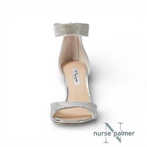 Nina Dezzie high heel. Silver Glitter Sparkle